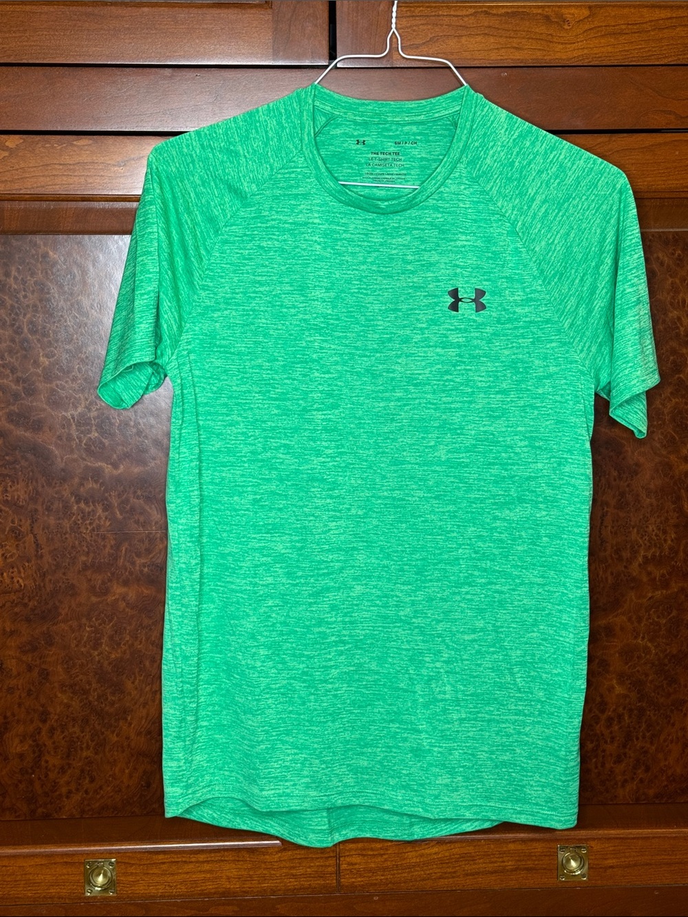 Under Armour Men’s S Bright Green Heather tech Performance Tee